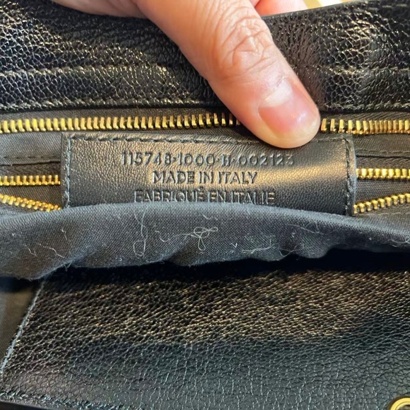 Balenciaga City Classic Metallic Edge Bag Medium Leather Black Gold Hardware - Picture 12 of 12